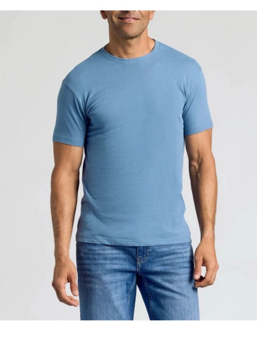 NWT True Classic Men's M Blue Crew Neck T-Shirt Cotton